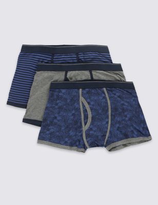 3 Pack 4-Way Stretch Cotton Cool & Fresh&trade; Assorted Trunks with StayNEW&trade;